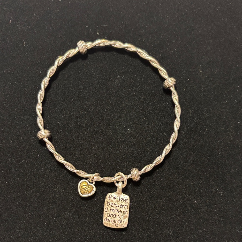 Brighton Silver Bracelet with Heart and Love Charms